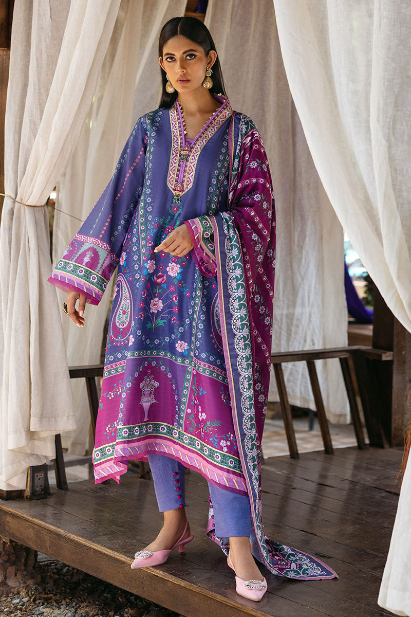 Mushq | Nirvana Silk Edit |  Indigo - Designer Dress with Intricate embroidery and embellishments. Shop elegent wedding dress at Maria Faisal.