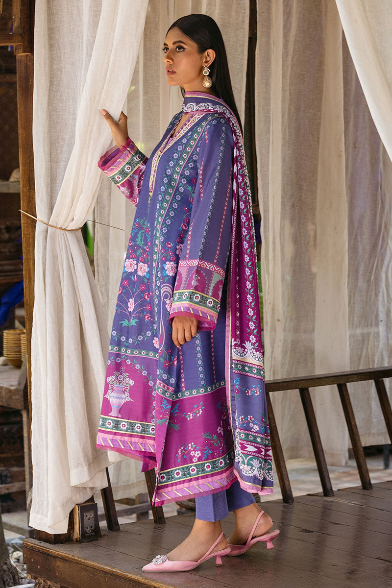 Mushq | Nirvana Silk Edit |  Indigo - Designer Dress with Intricate embroidery and embellishments. Shop elegent wedding dress at Maria Faisal.