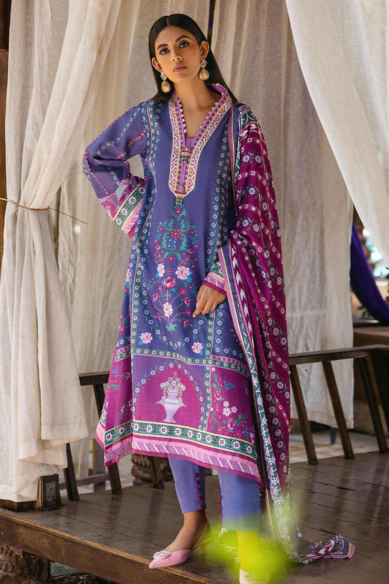 Mushq | Nirvana Silk Edit |  Indigo - Designer Dress with Intricate embroidery and embellishments. Shop elegent wedding dress at Maria Faisal.
