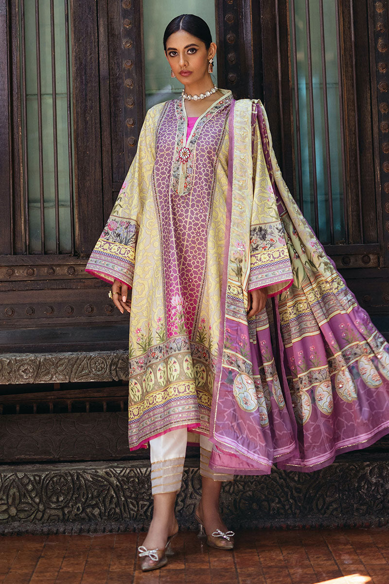 Mushq | Nirvana Silk Edit |  Mauveine - Designer Dress with Intricate embroidery and embellishments. Shop elegent wedding dress at Maria Faisal.