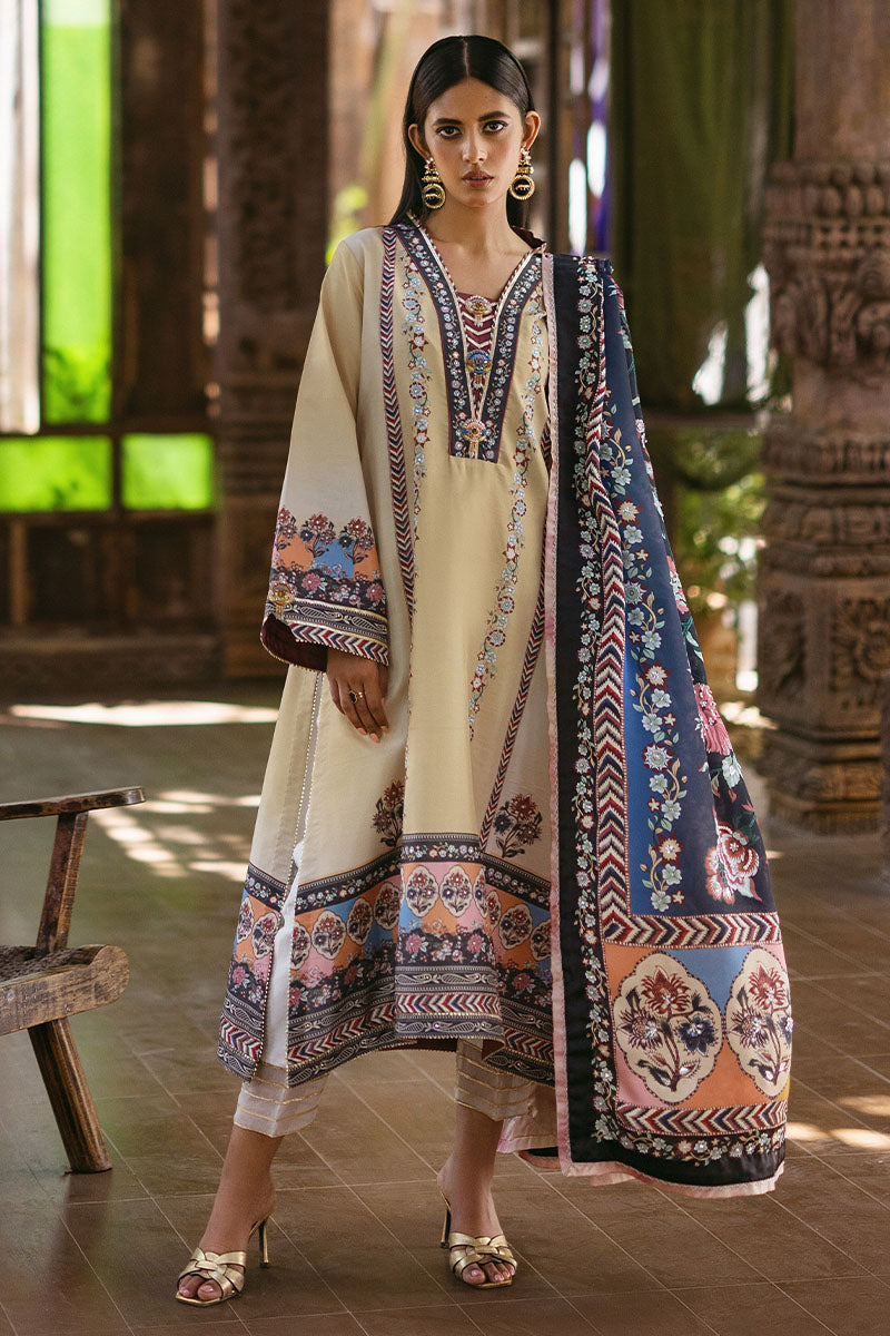 Mushq | Nirvana Silk Edit |  Taupe - Designer Dress with Intricate embroidery and embellishments. Shop elegent wedding dress at Maria Faisal.