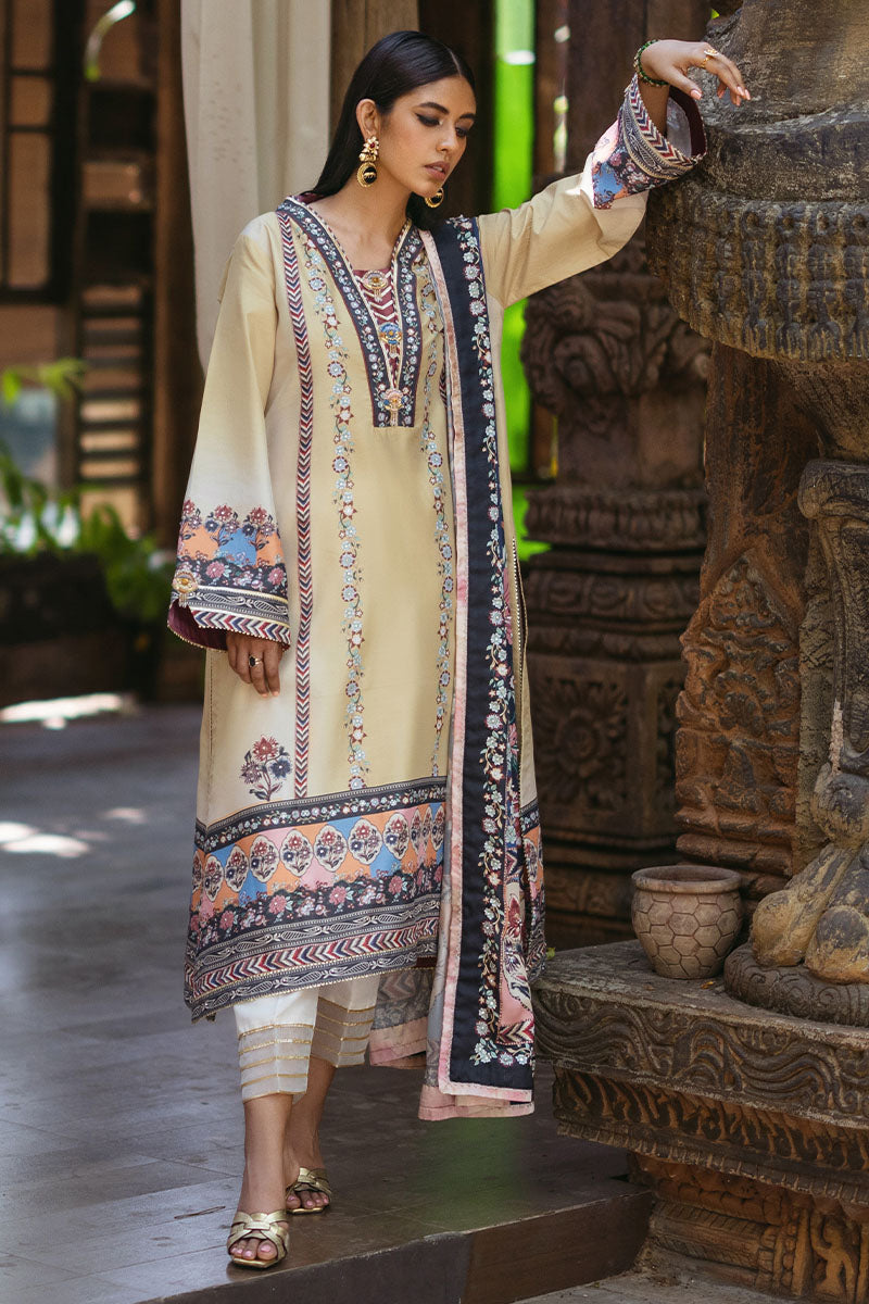 Mushq | Nirvana Silk Edit |  Taupe - Designer Dress with Intricate embroidery and embellishments. Shop elegent wedding dress at Maria Faisal.