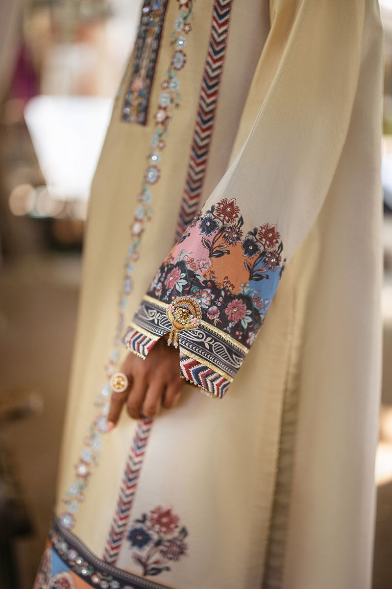 Mushq | Nirvana Silk Edit |  Taupe - Designer Dress with Intricate embroidery and embellishments. Shop elegent wedding dress at Maria Faisal.