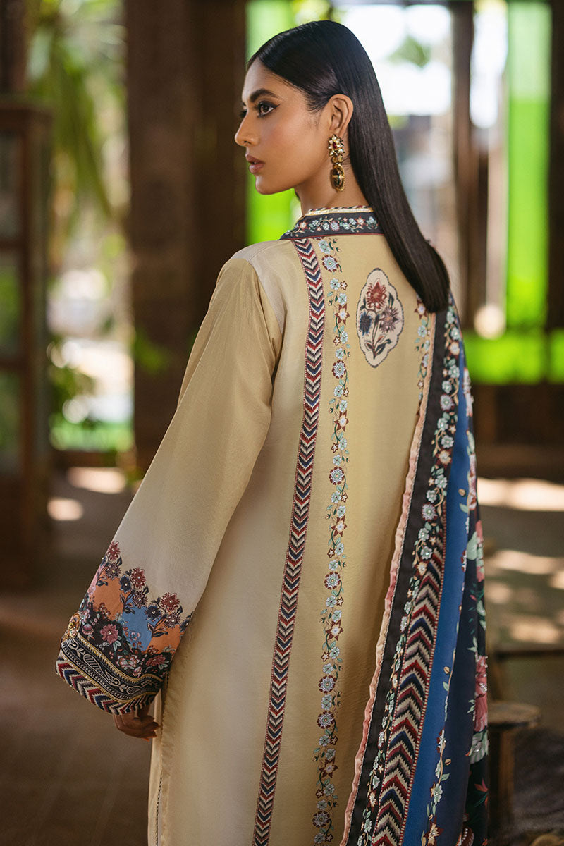 Mushq | Nirvana Silk Edit |  Taupe - Designer Dress with Intricate embroidery and embellishments. Shop elegent wedding dress at Maria Faisal.