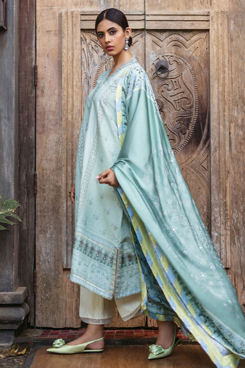 Mushq | Nirvana Silk Edit |  Cerulean - Designer Dress with Intricate embroidery and embellishments. Shop elegent wedding dress at Maria Faisal.