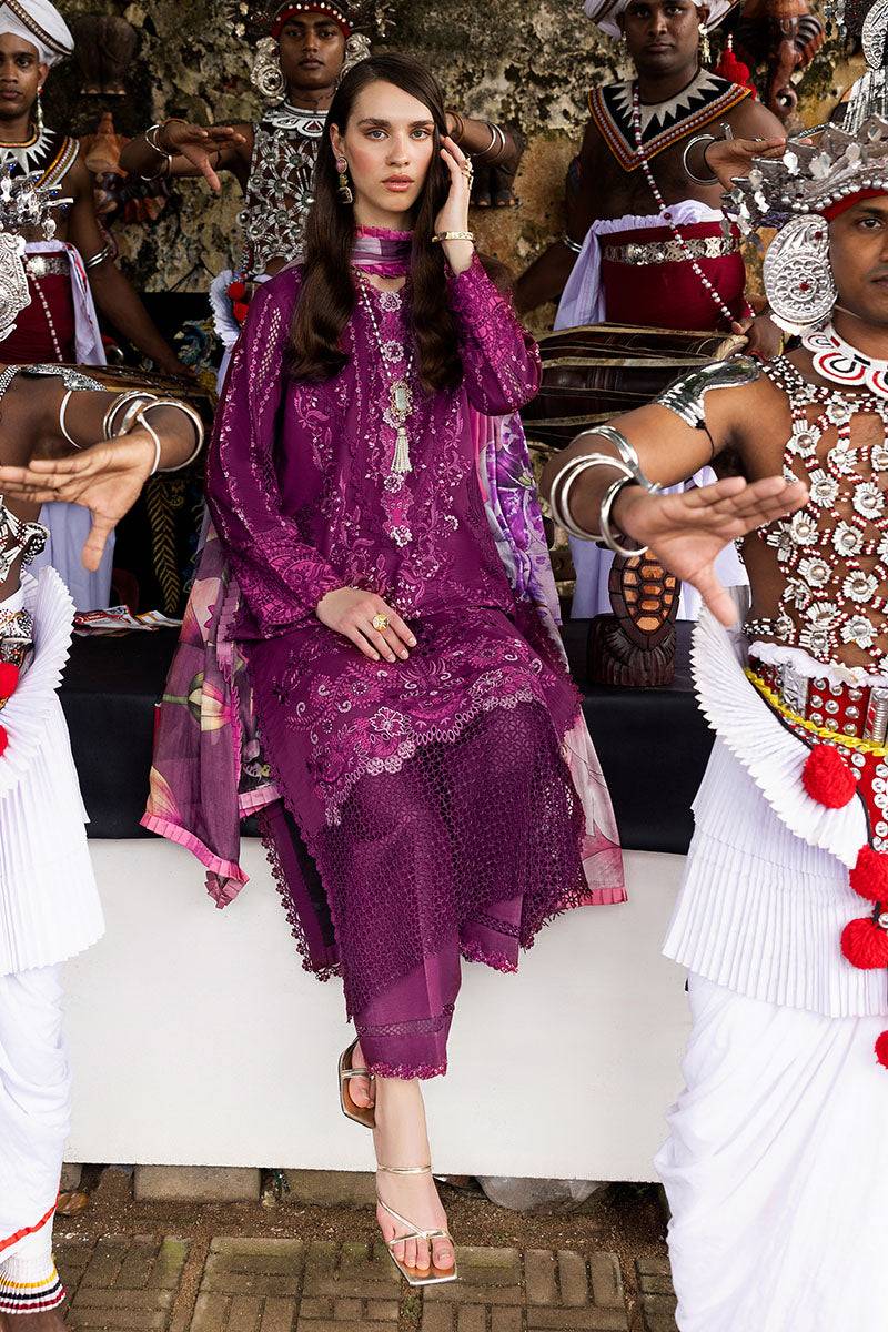 Mushq | Manaram Luxury Lawn 25 | Eternal Beat by Maria Faisal - Registered Vendor of : Mushq - type : Ladies Clothes - 100% original wedding dresses