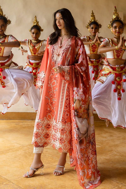 Mushq | Manaram Luxury Lawn 25 | Starry Side by Maria Faisal - Registered Vendor of : Mushq - type : Ladies Clothes - 100% original wedding dresses