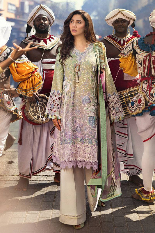 Mushq | Manaram Luxury Lawn 25 | Glittering Grace by Maria Faisal - Registered Vendor of : Mushq - type : Ladies Clothes - 100% original wedding dresses