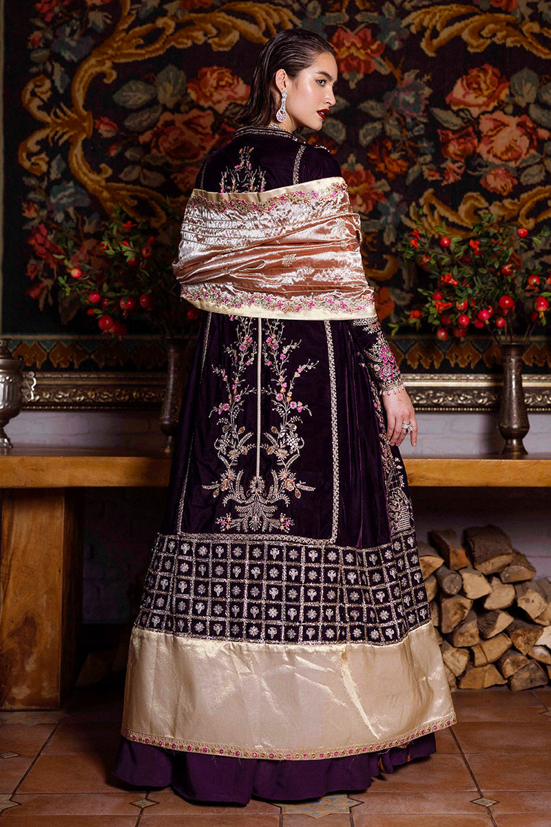 Mushq | Deja Vu Velvet | Chasing Reflections - Designer Dress with Intricate embroidery and embellishments. Shop elegent wedding dress at Maria Faisal.