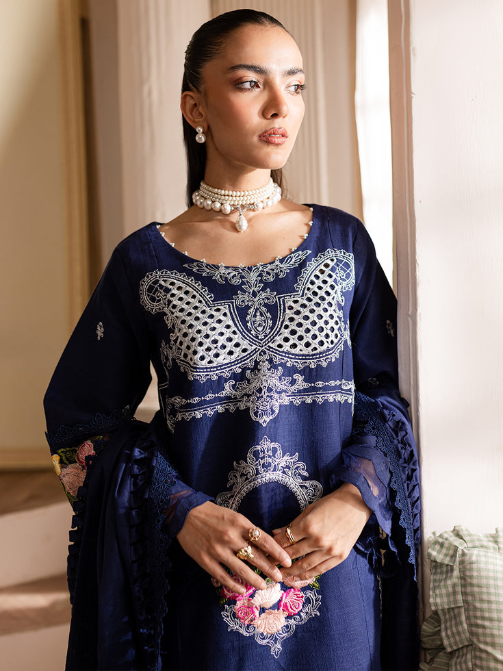 Parishay | Mira Winter | MW-03 | 3 PC Khaddar - Designer Dress with Intricate embroidery and embellishments. Shop elegent wedding dress at Maria Faisal.