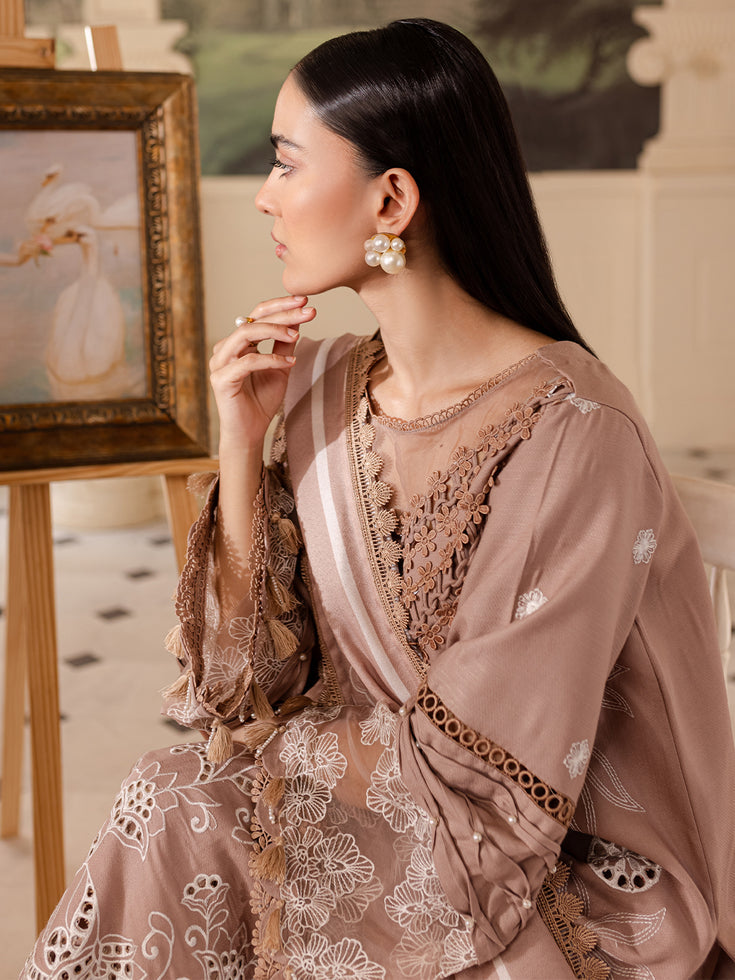 Parishay | Mira Winter | MW-06 | 3 PC Crepe - Designer Dress with Intricate embroidery and embellishments. Shop elegent wedding dress at Maria Faisal.