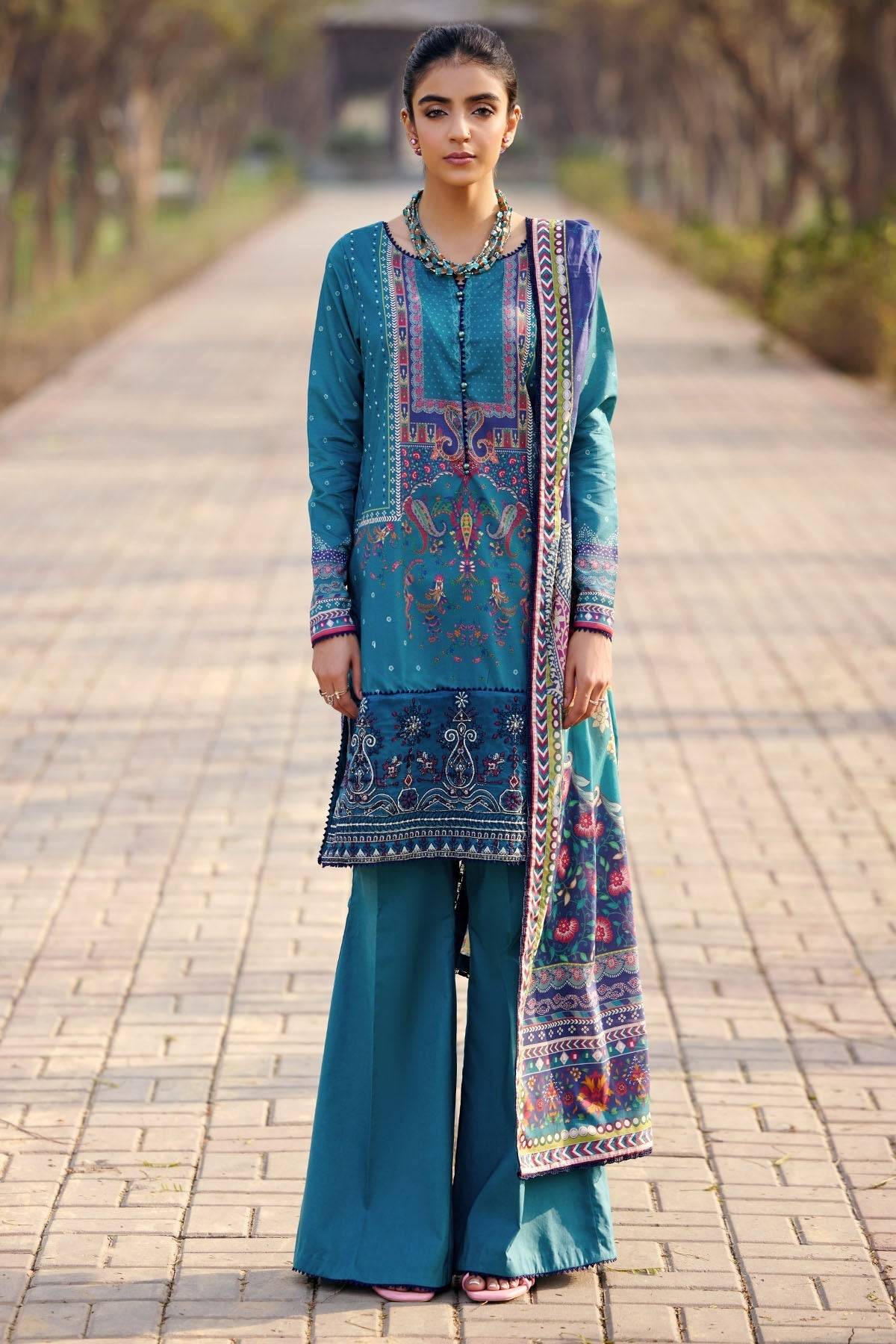 Motifz | Umang Lawn | 3556-SENA by Maria Faisal - Registered Vendor of : Motifz - type : Ladies Clothes - 100% original wedding dresses