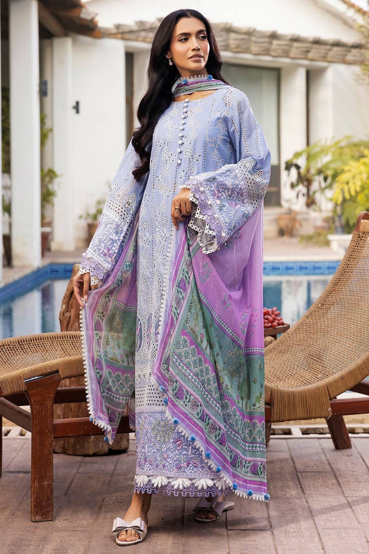 Motifz | Premium Lawn 25 | 5325-MAELYS by Maria Faisal - Registered Vendor of : Motifz - type : Ladies Clothes - 100% original wedding dresses