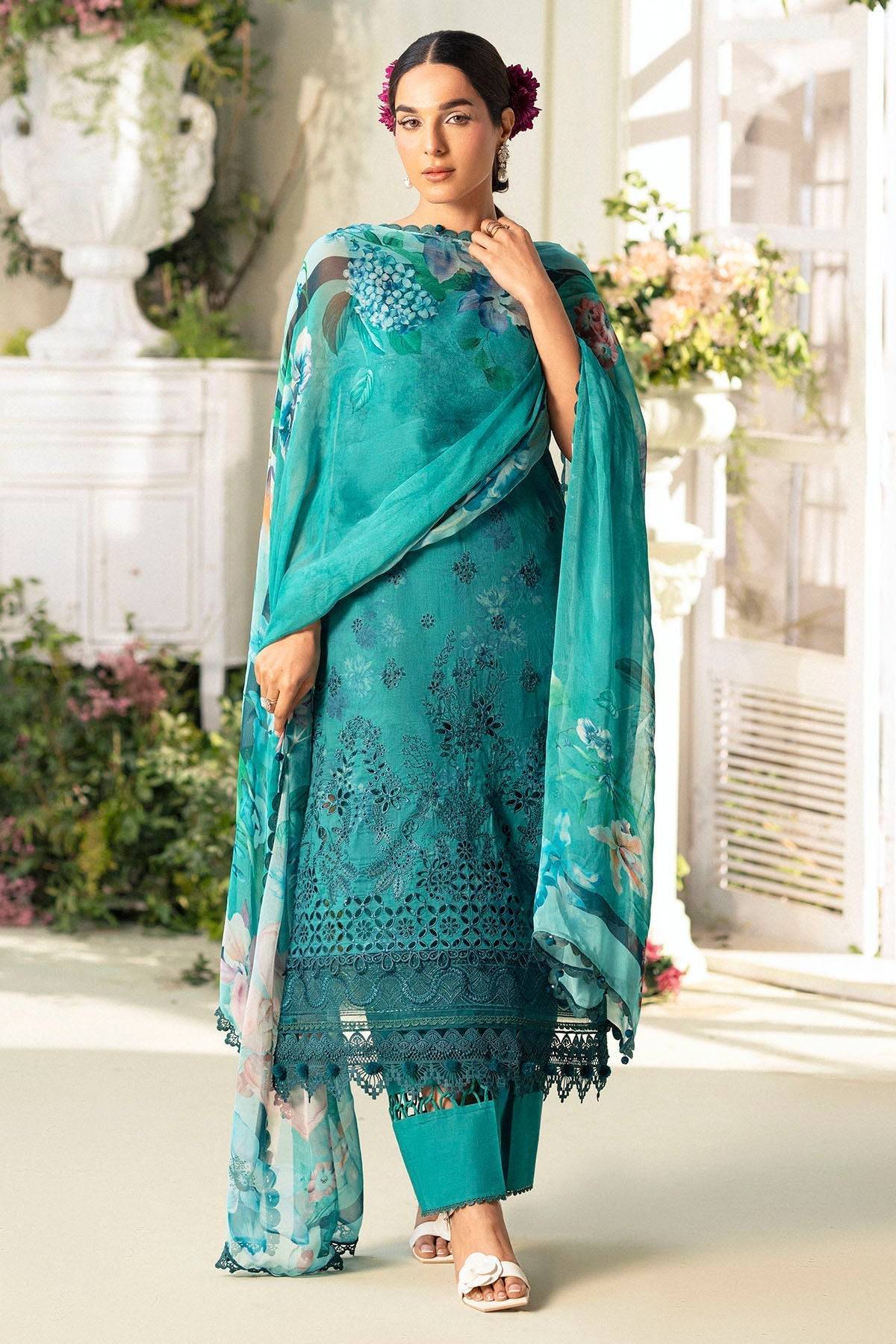 Motifz | Premium Lawn 25 | 5432-MARIGOLD by Maria Faisal - Registered Vendor of : Motifz - type : Ladies Clothes - 100% original wedding dresses
