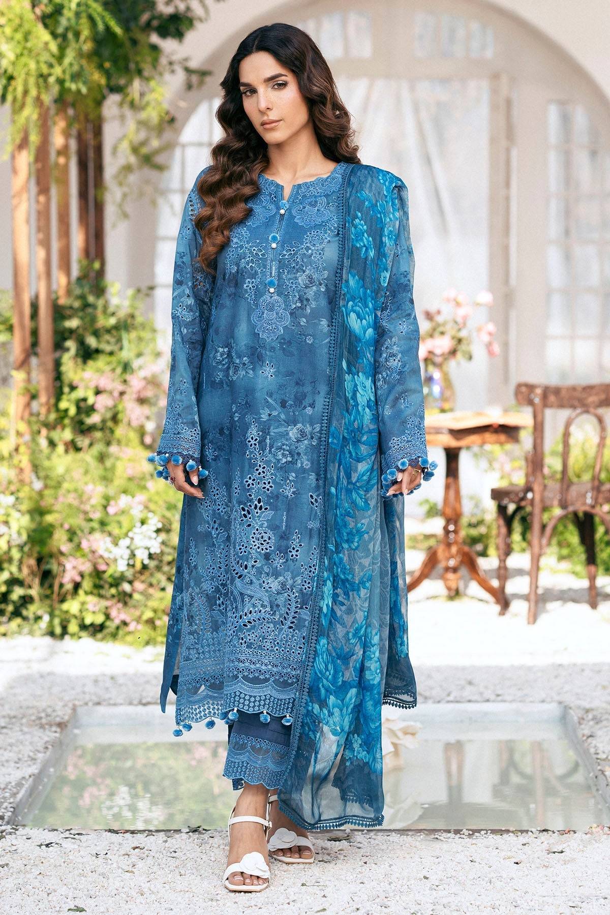 Motifz | Premium Lawn 25 | 5434-LILLY by Maria Faisal - Registered Vendor of : Motifz - type : Ladies Clothes - 100% original wedding dresses