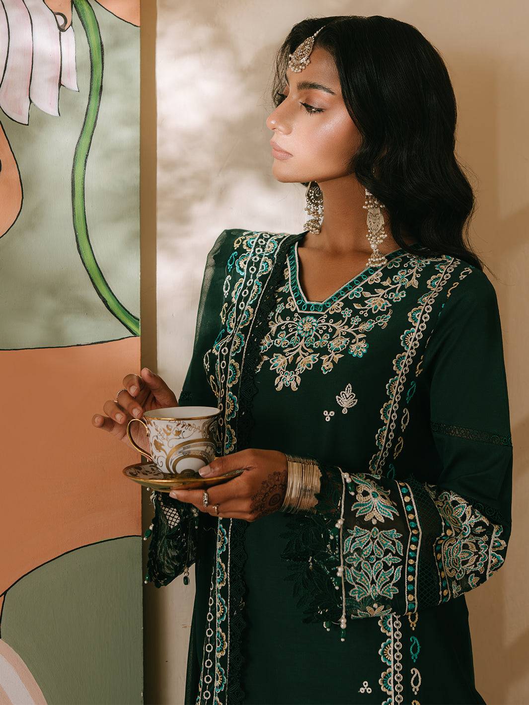 Mahnur | Shanaya Luxury Lawn 25 | Siyahgul by Maria Faisal - Registered Vendor of : Mahnur - type : Ladies Clothes - 100% original wedding dresses