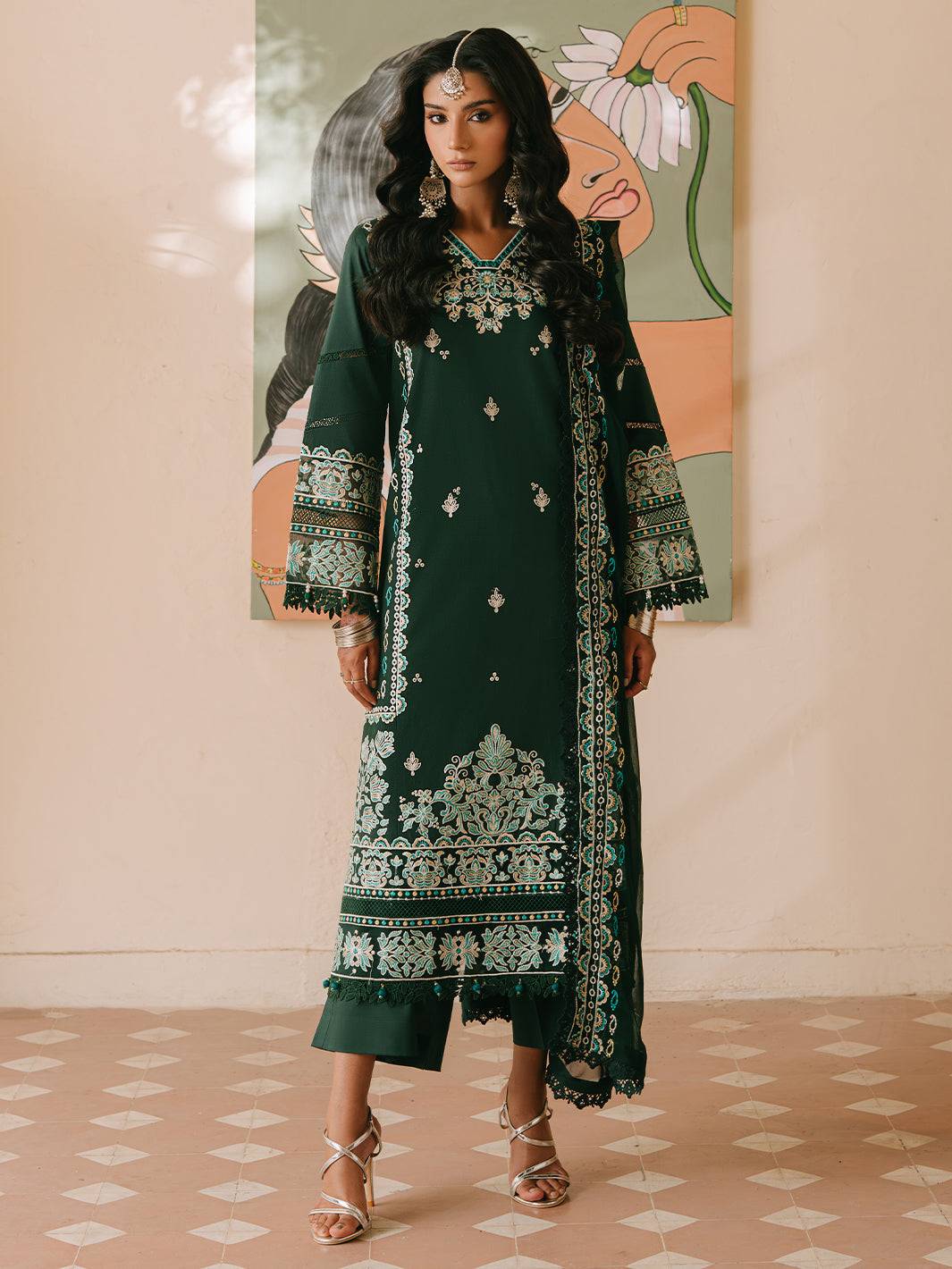 Mahnur | Shanaya Luxury Lawn 25 | Siyahgul by Maria Faisal - Registered Vendor of : Mahnur - type : Ladies Clothes - 100% original wedding dresses