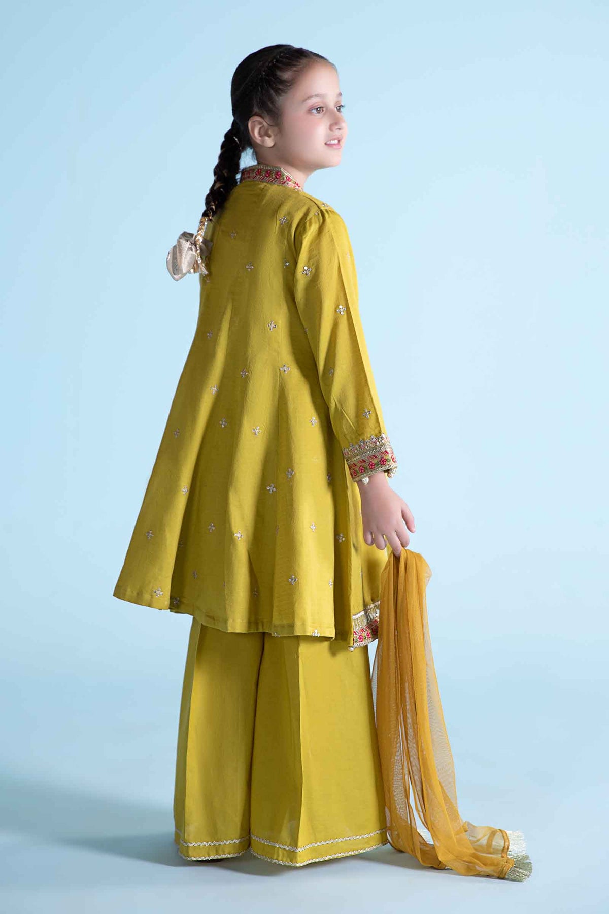 Maria B | 3 Piece Dyed Dobby Lawn Suit | MKD-EA24-10 by Maria Faisal - Registered Vendor of : Maria B - type : Kids Clothes - 100% original wedding dresses