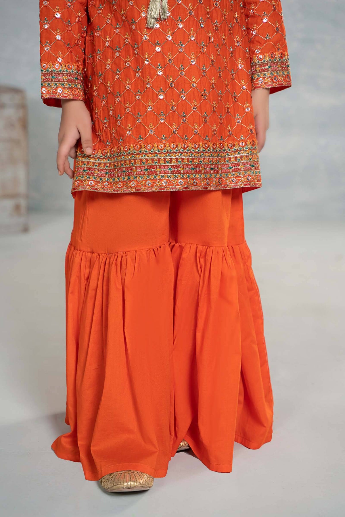 Maria B | 3 Piece Embroidered Lawn Suit | MKD-EF24-09 by Maria Faisal - Registered Vendor of : Maria B - type : Kids Clothes - 100% original wedding dresses