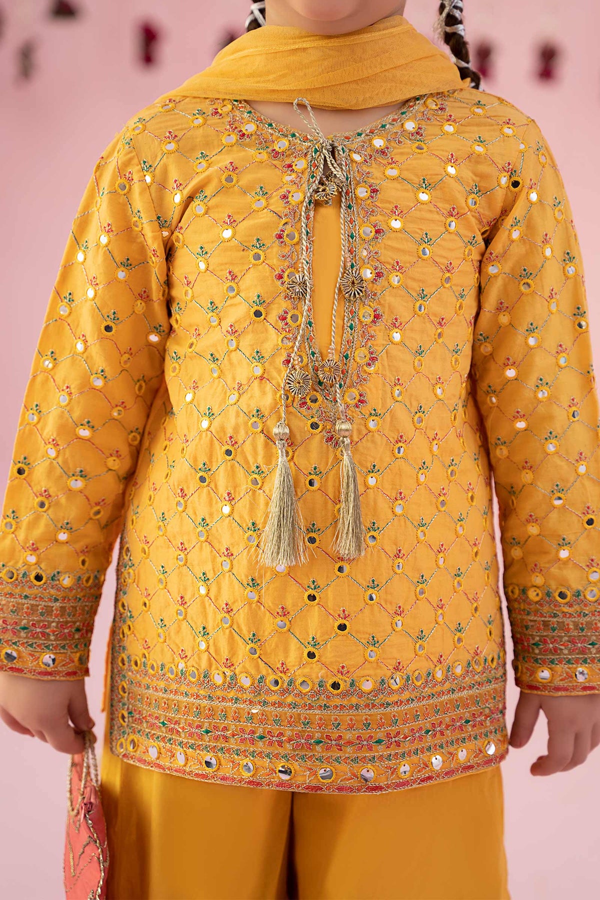 Maria B | 3 Piece Embroidered Lawn Suit | MKD-EF24-09 by Maria Faisal - Registered Vendor of : Maria B - type : Kids Clothes - 100% original wedding dresses