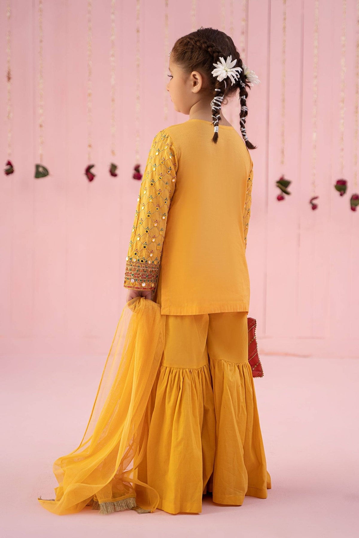 Maria B | 3 Piece Embroidered Lawn Suit | MKD-EF24-09 by Maria Faisal - Registered Vendor of : Maria B - type : Kids Clothes - 100% original wedding dresses