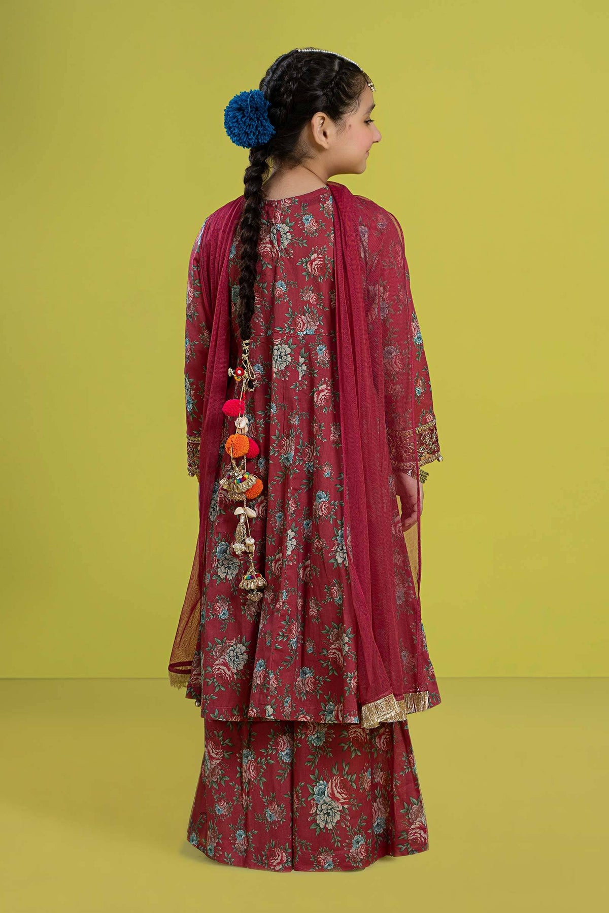 Maria B | 3 Piece Embroidered Lawn Suit | MKD-EF24-32 by Maria Faisal - Registered Vendor of : Maria B - type : Kids Clothes - 100% original wedding dresses
