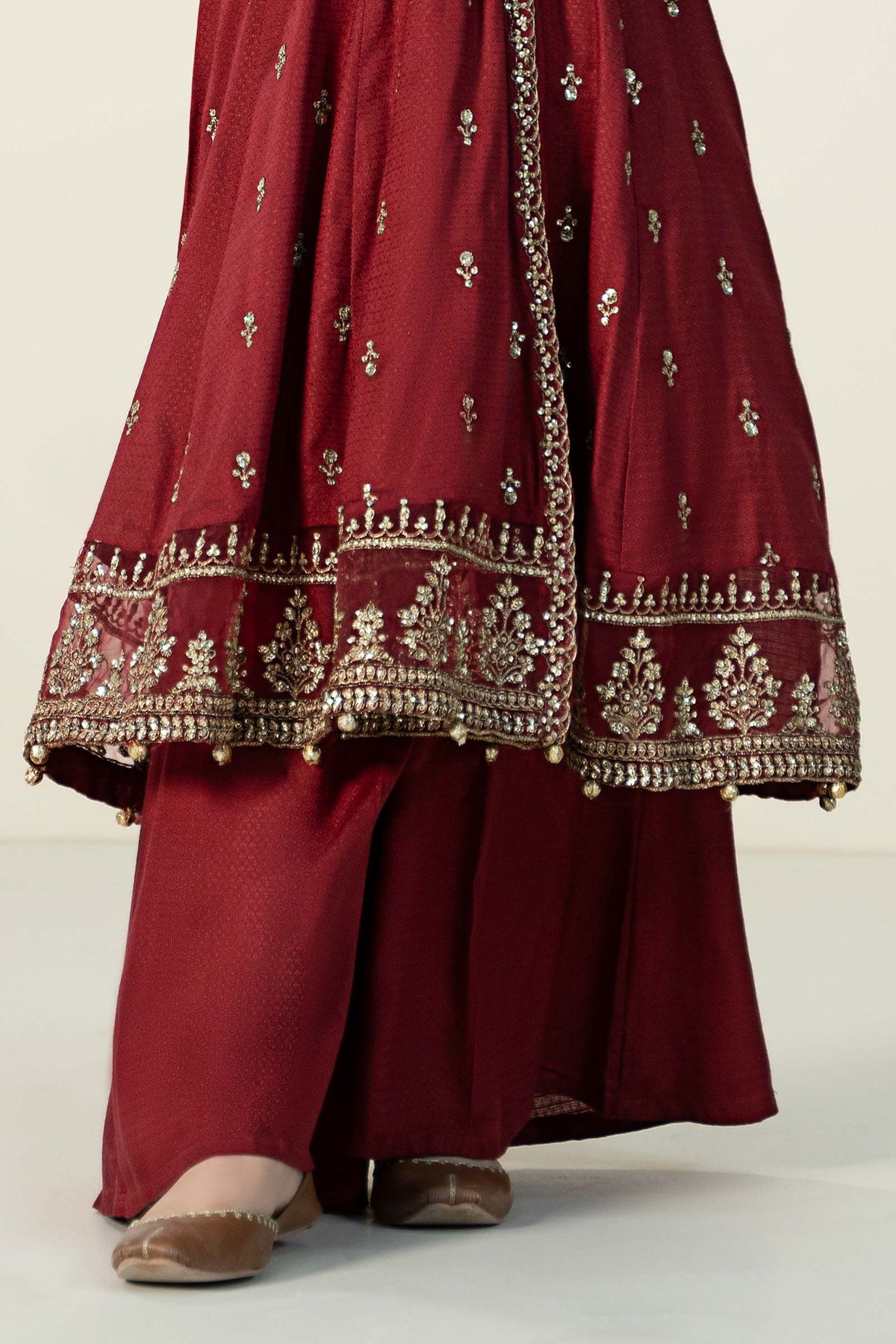 Maria B | 3 Piece Embroidered Linen Suit | MKD-W24-02 by Maria Faisal - Registered Vendor of : Maria B - type : Kids Clothes - 100% original wedding dresses