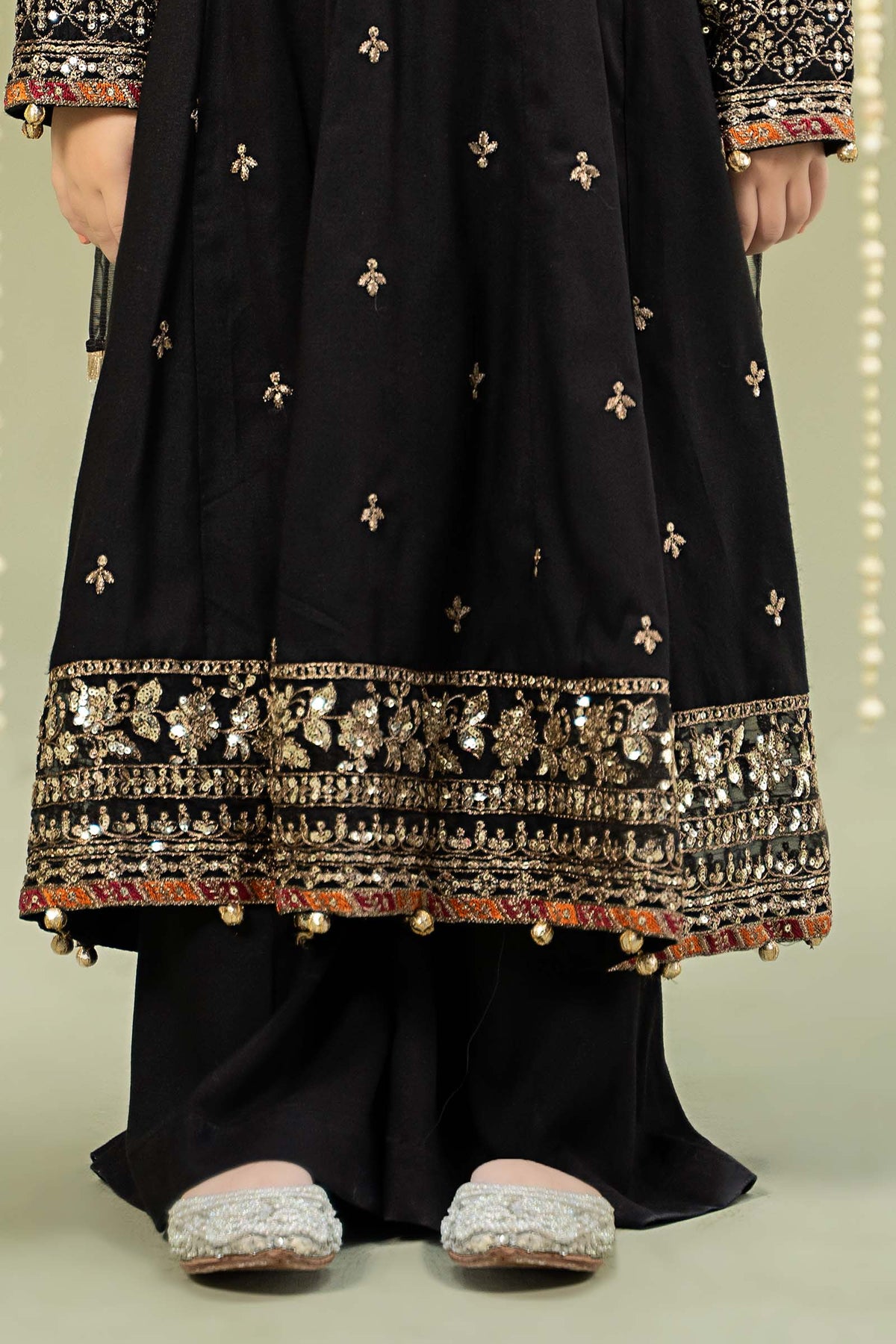 Maria B | 3 Piece Embroidered Linen Suit | MKD-W24-07 by Maria Faisal - Registered Vendor of : Maria B - type : Kids Clothes - 100% original wedding dresses
