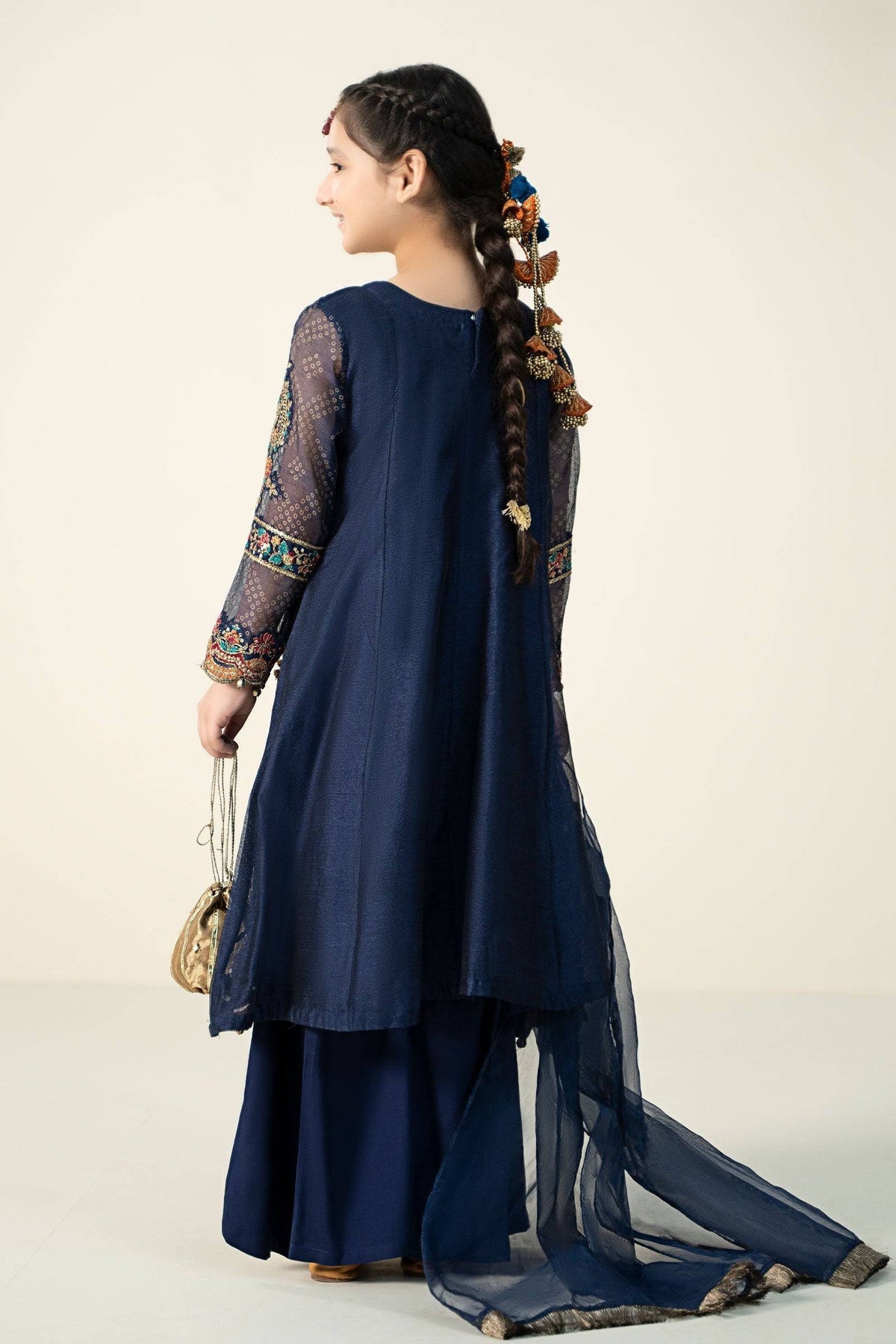 Maria B | 3 Piece Embroidered Paper Cotton Suit | MKD-W24-22 by Maria Faisal - Registered Vendor of : Maria B - type : Kids Clothes - 100% original wedding dresses