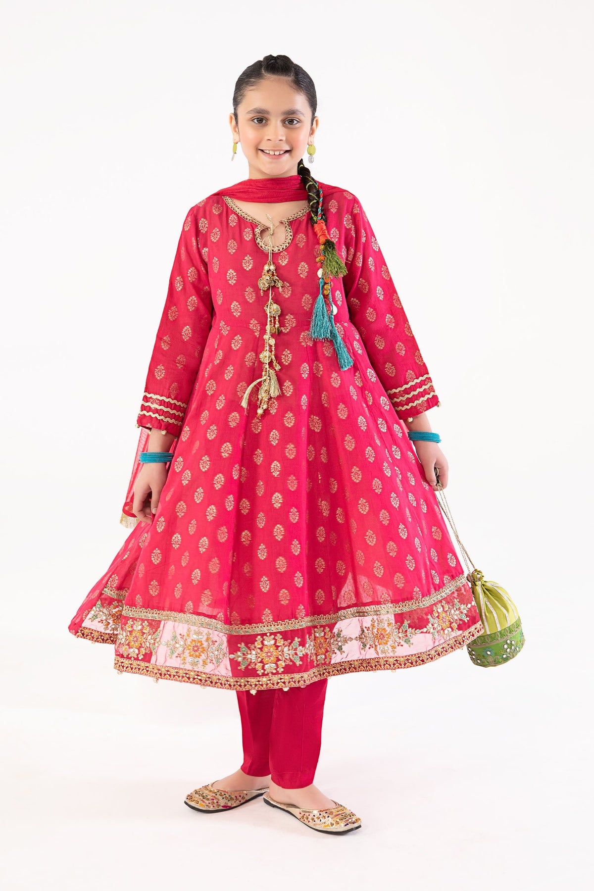 Maria B | 3 Piece Embroidered Suit | MKD-EF23-31R1 by Maria Faisal - Registered Vendor of : Maria B - type : Kids Clothes - 100% original wedding dresses