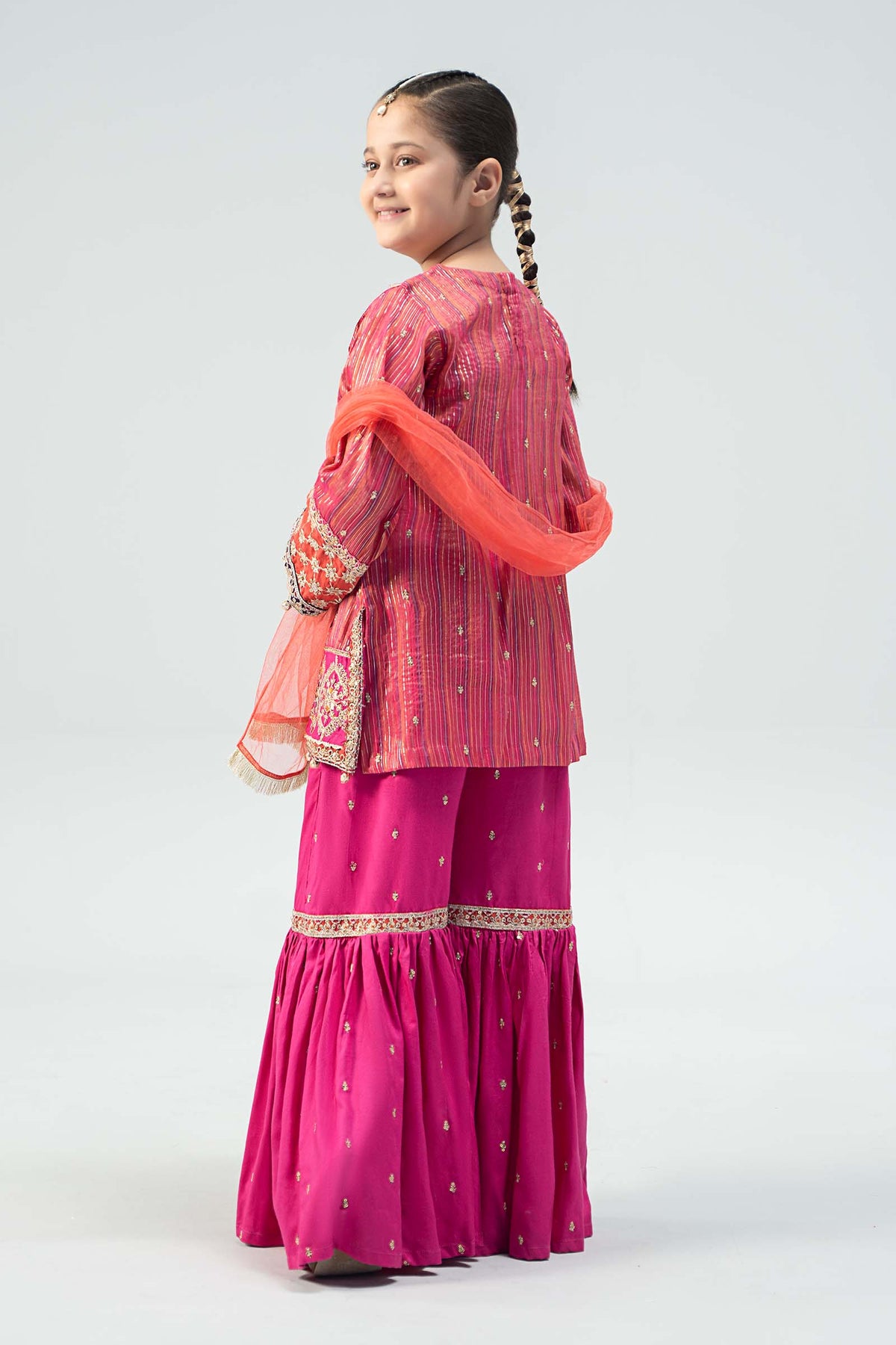Maria B | 3 Piece Embroidered Suit | MKD-W24-11 by Maria Faisal - Registered Vendor of : Maria B - type : Kids Clothes - 100% original wedding dresses