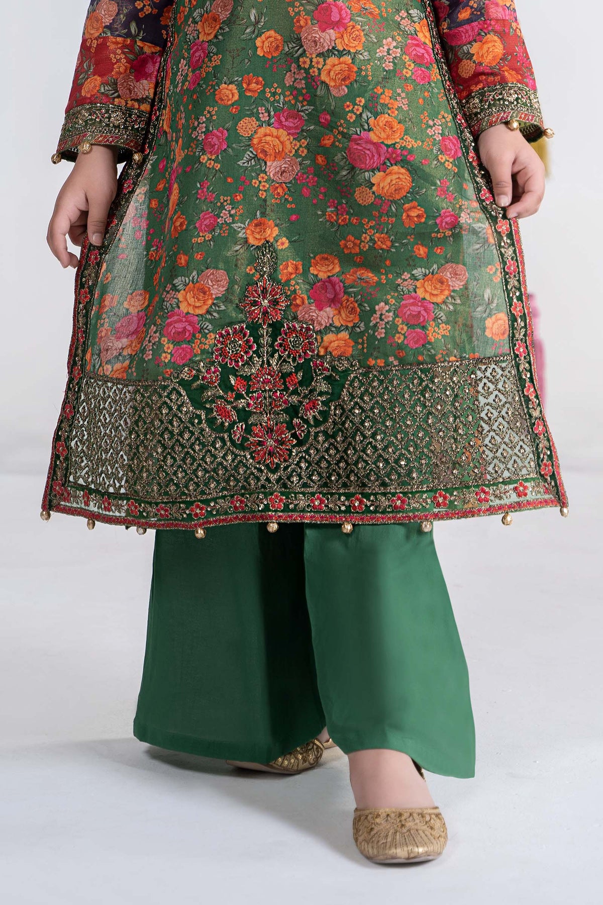Maria B | 3 Piece Printed Cotton Masoori Suit | MKD-EA24-04 by Maria Faisal - Registered Vendor of : Maria B - type : Kids Clothes - 100% original wedding dresses