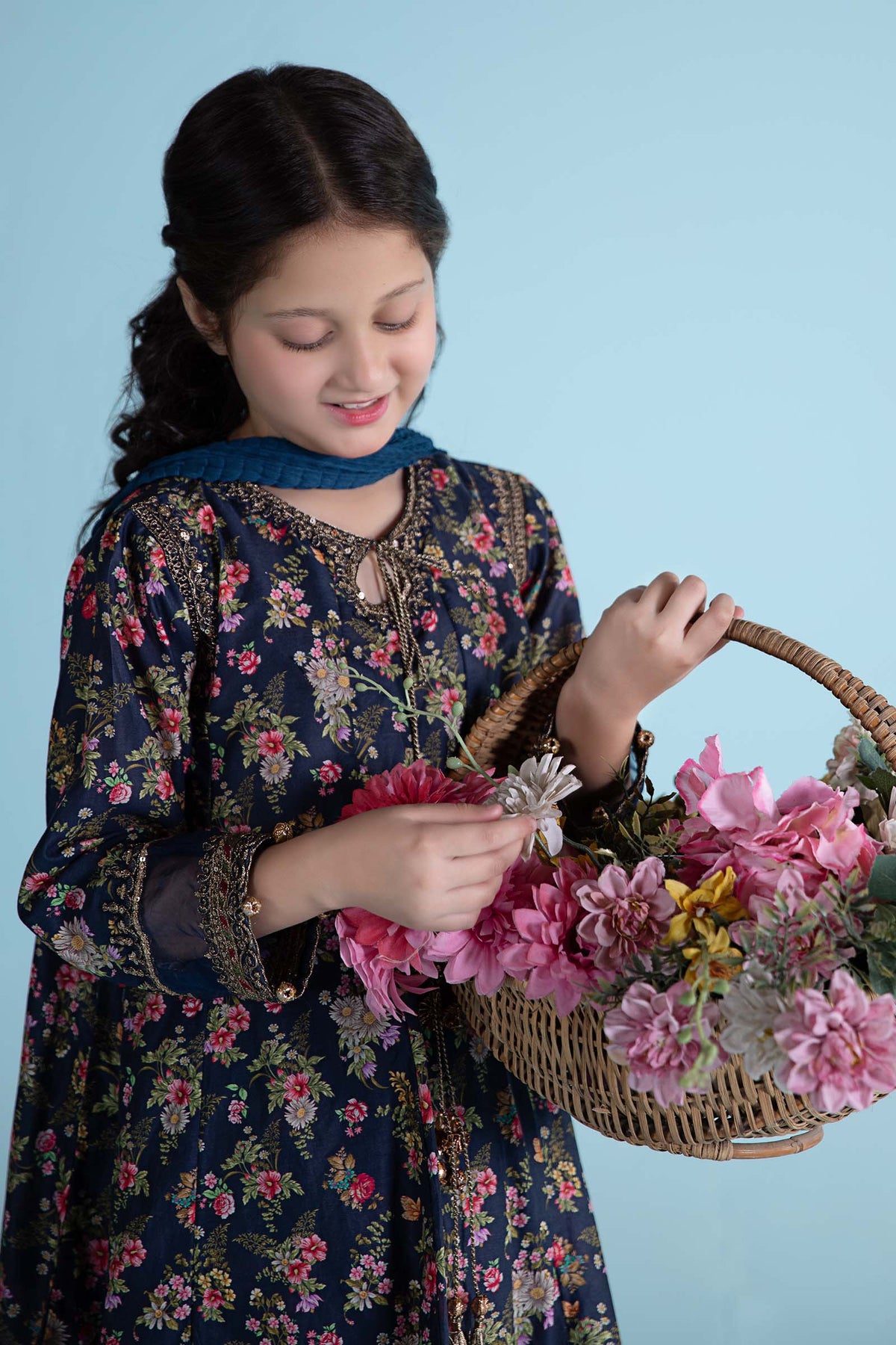 Maria B | 3 Piece Printed Lawn Suit | MKD-EA24-21 by Maria Faisal - Registered Vendor of : Maria B - type : Kids Clothes - 100% original wedding dresses