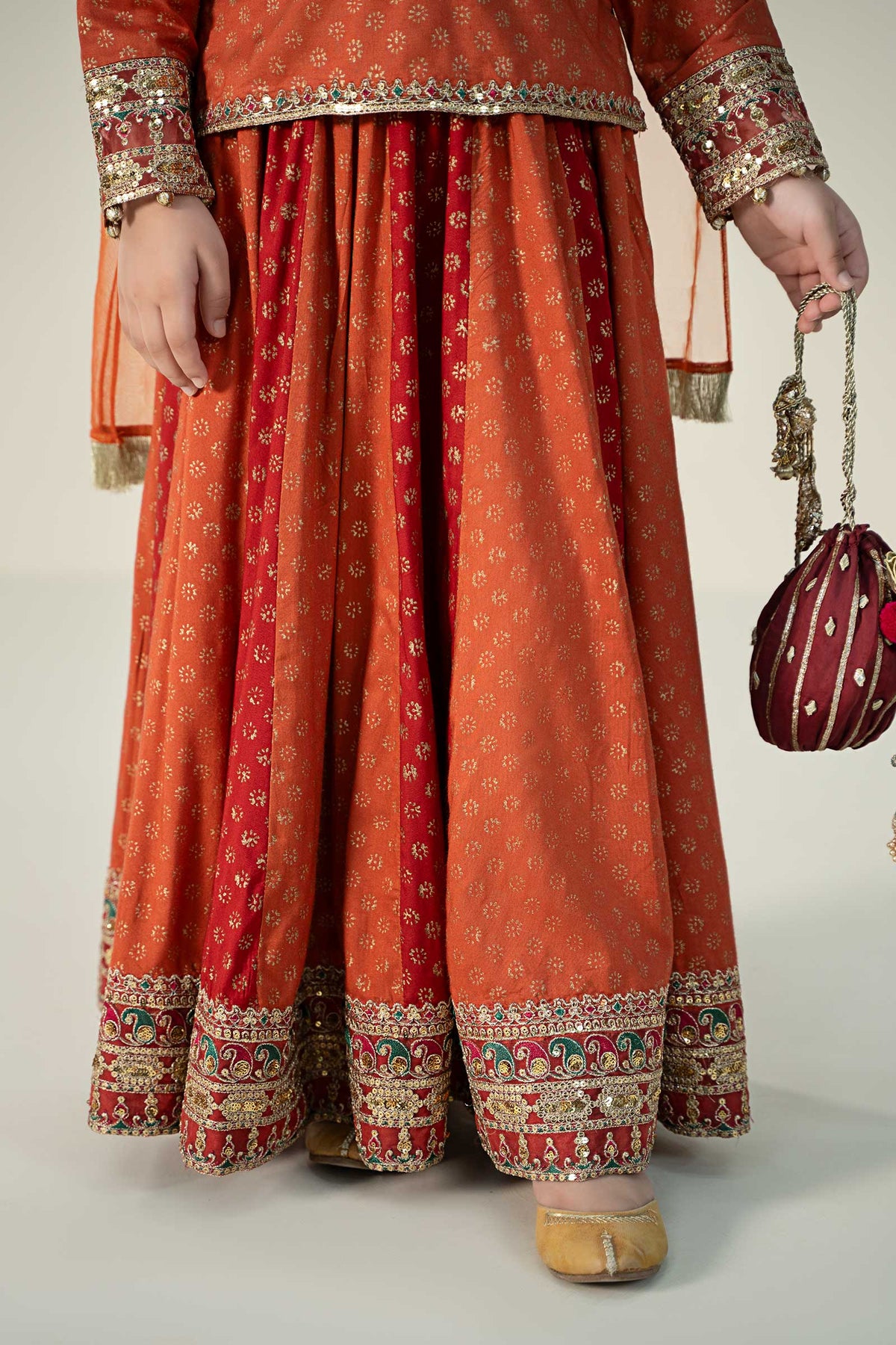 Maria B | 3 Piece Printed Linen Suit | MKD-W24-20 by Maria Faisal - Registered Vendor of : Maria B - type : Kids Clothes - 100% original wedding dresses