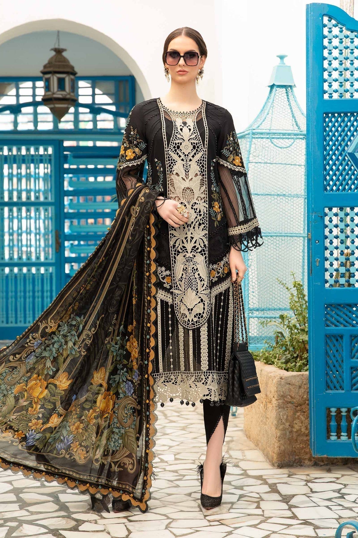 Maria B | Voyage a' Luxe Lawn | D-2415-B - Ladies Clothes - Maria Faisal