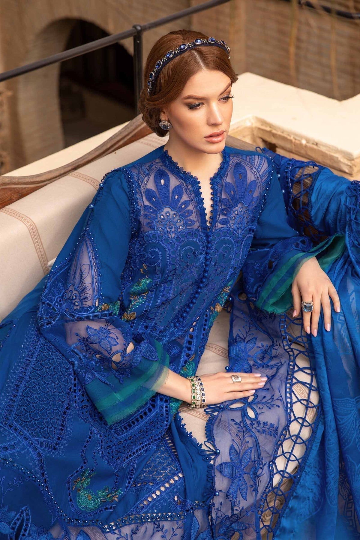 Maria B | Voyage a' Luxe Lawn | D-2404-B - Ladies Clothes - Maria Faisal