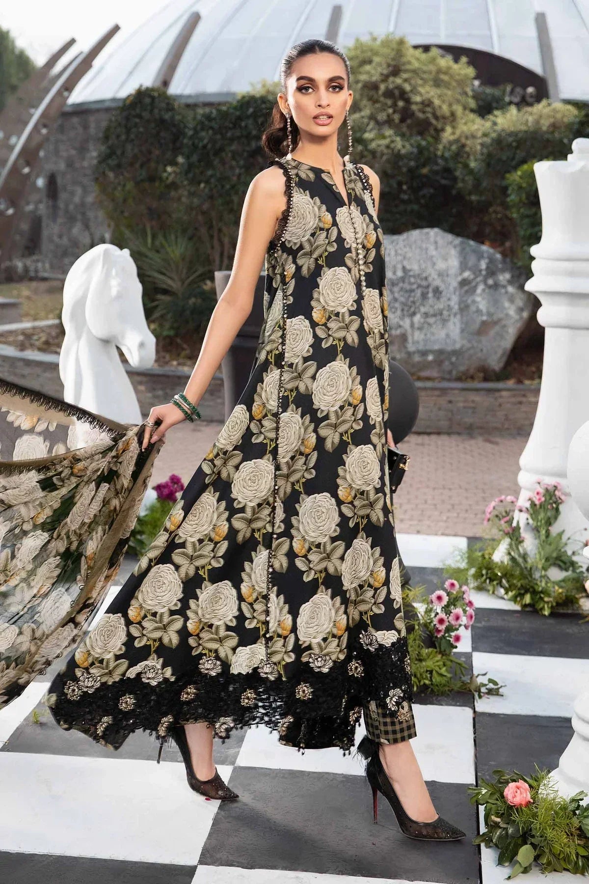 Maria B | M Prints Spring 24 | MPT-2103-B - Ladies Clothes - Maria Faisal
