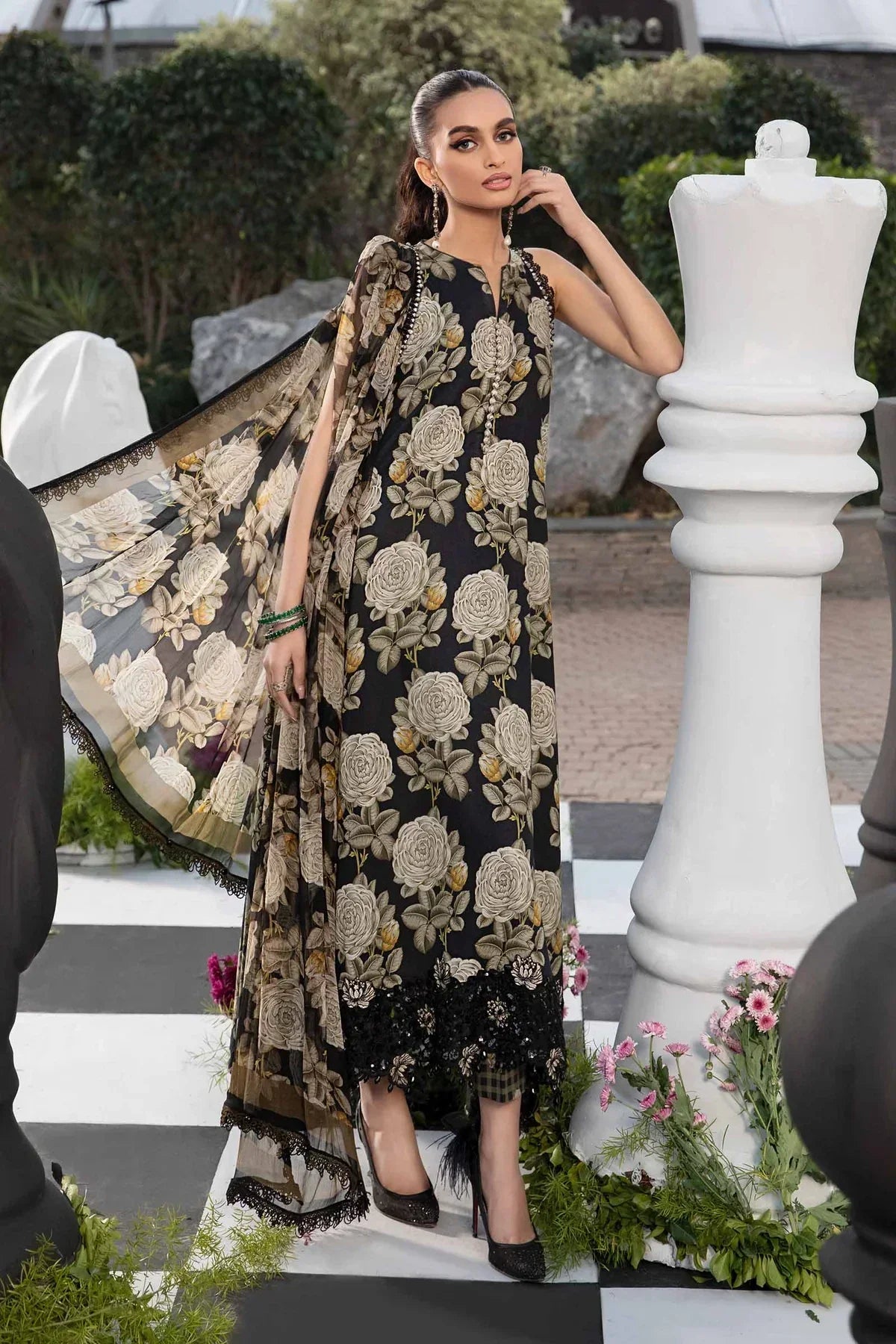 Maria B | M Prints Spring 24 | MPT-2103-B - Ladies Clothes - Maria Faisal