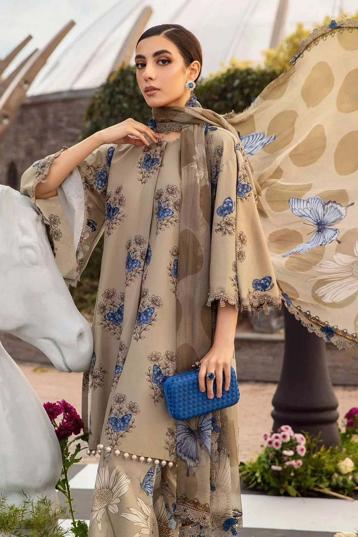 Maria B | M Prints Spring 24 | MPT-2105-B - Ladies Clothes - Maria Faisal