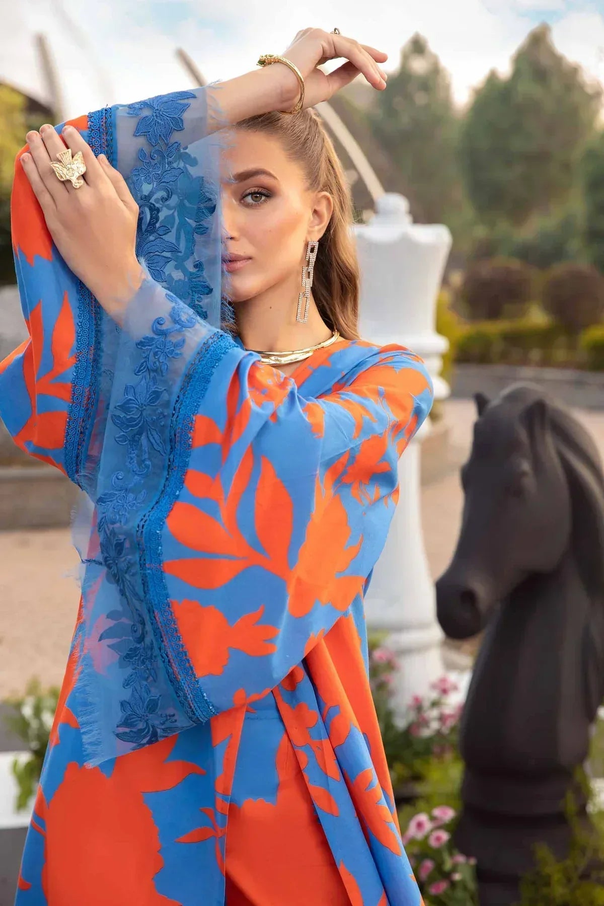 Maria B | M Prints Spring 24 | MPT-2111-B - Ladies Clothes - Maria Faisal