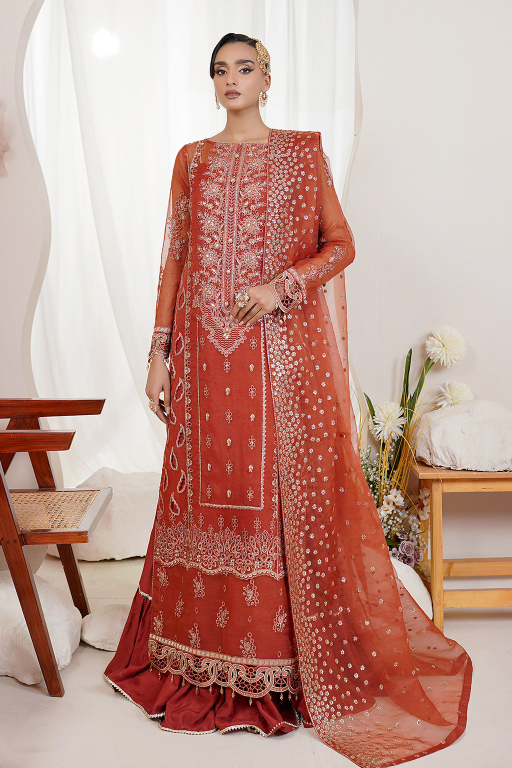 Maryams | Embellished Pret | Anu - Designer Dress with Intricate embroidery and embellishments. Shop elegent wedding dress at Maria Faisal.