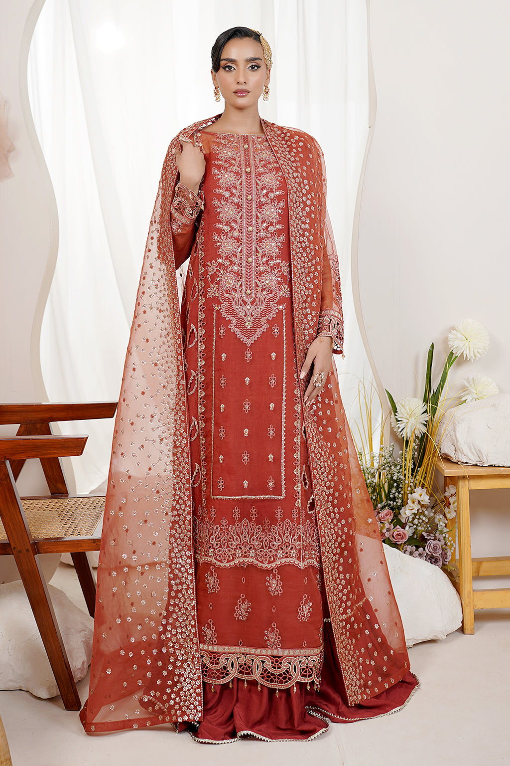 Maryams | Embellished Pret | Anu - Designer Dress with Intricate embroidery and embellishments. Shop elegent wedding dress at Maria Faisal.