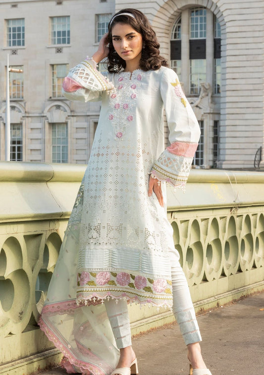 Meem | Luxury Eid Lawn 24 | MD-09 LIGHT BLUE - Ladies Clothes 