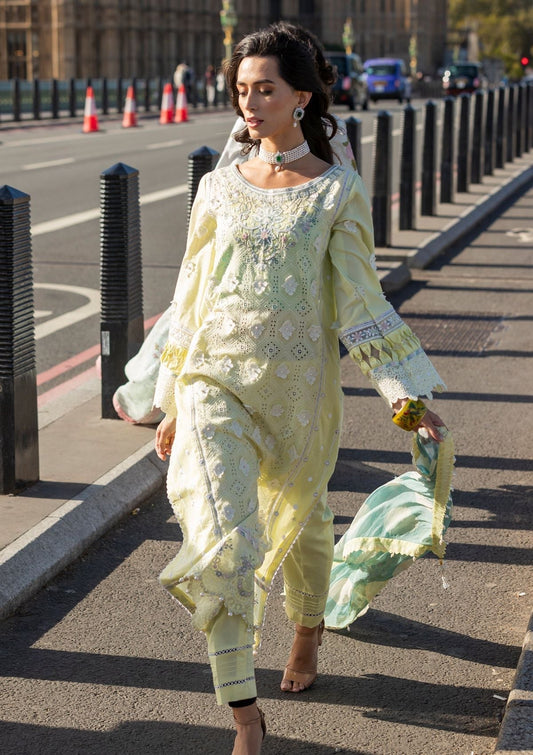 Meem | Luxury Eid Lawn 24 | MD-08 YELLOW - Ladies Clothes 