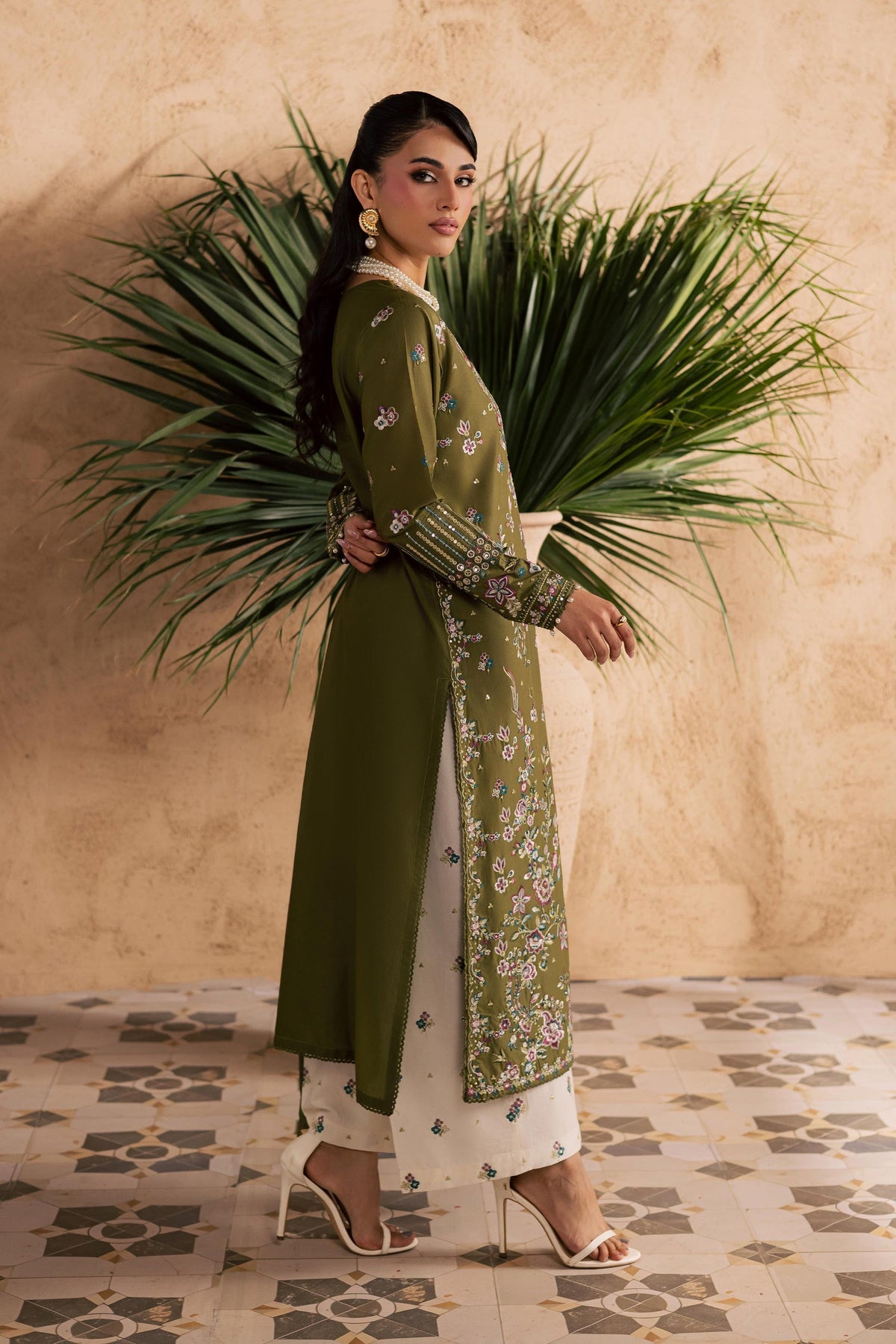 Batik | Festive Eid 26 | Meshal - Luxury Dress - available at Maria Faisal in UK and USA.