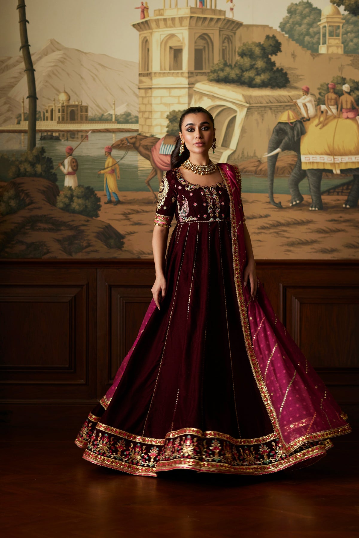 Mina Hassan | Velvet Luxe |  Daaniya - Ladies Clothes - Maria Faisal