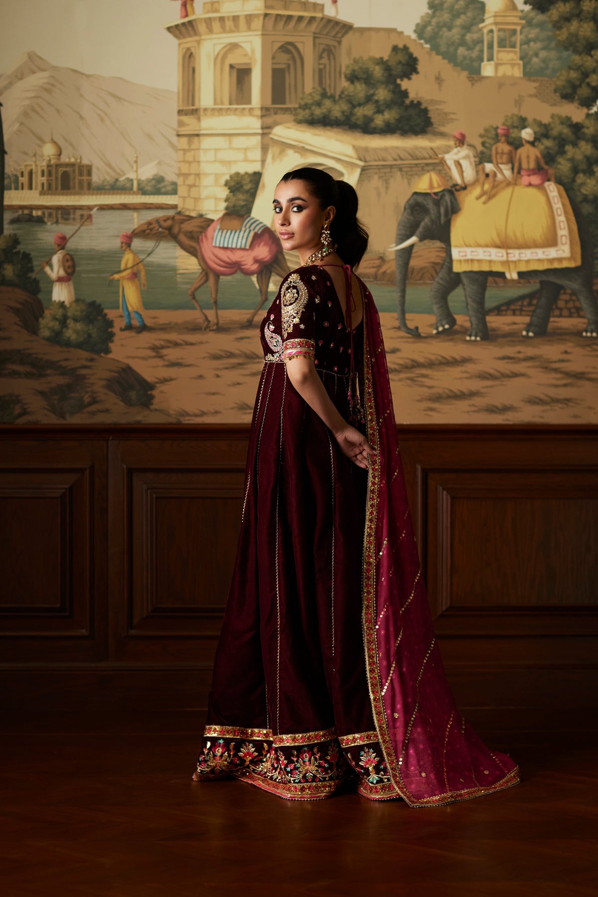 Mina Hassan | Velvet Luxe |  Daaniya - Ladies Clothes - Maria Faisal