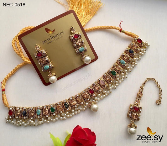 Gems Necklace-0518 - Necklace Sets 