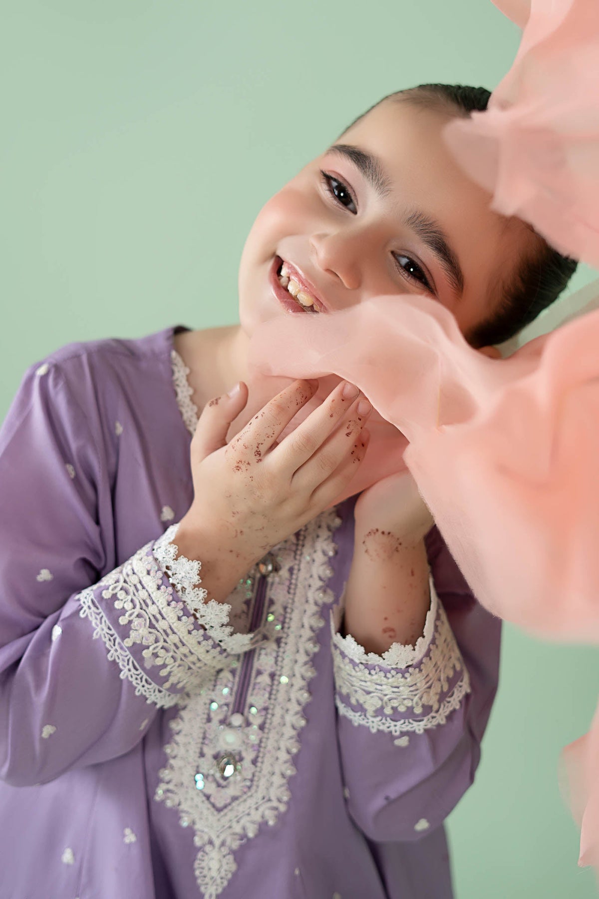 3 Piece Embroidered Lawn Suit - Kids Clothes - available at Maria Faisal in UK and USA