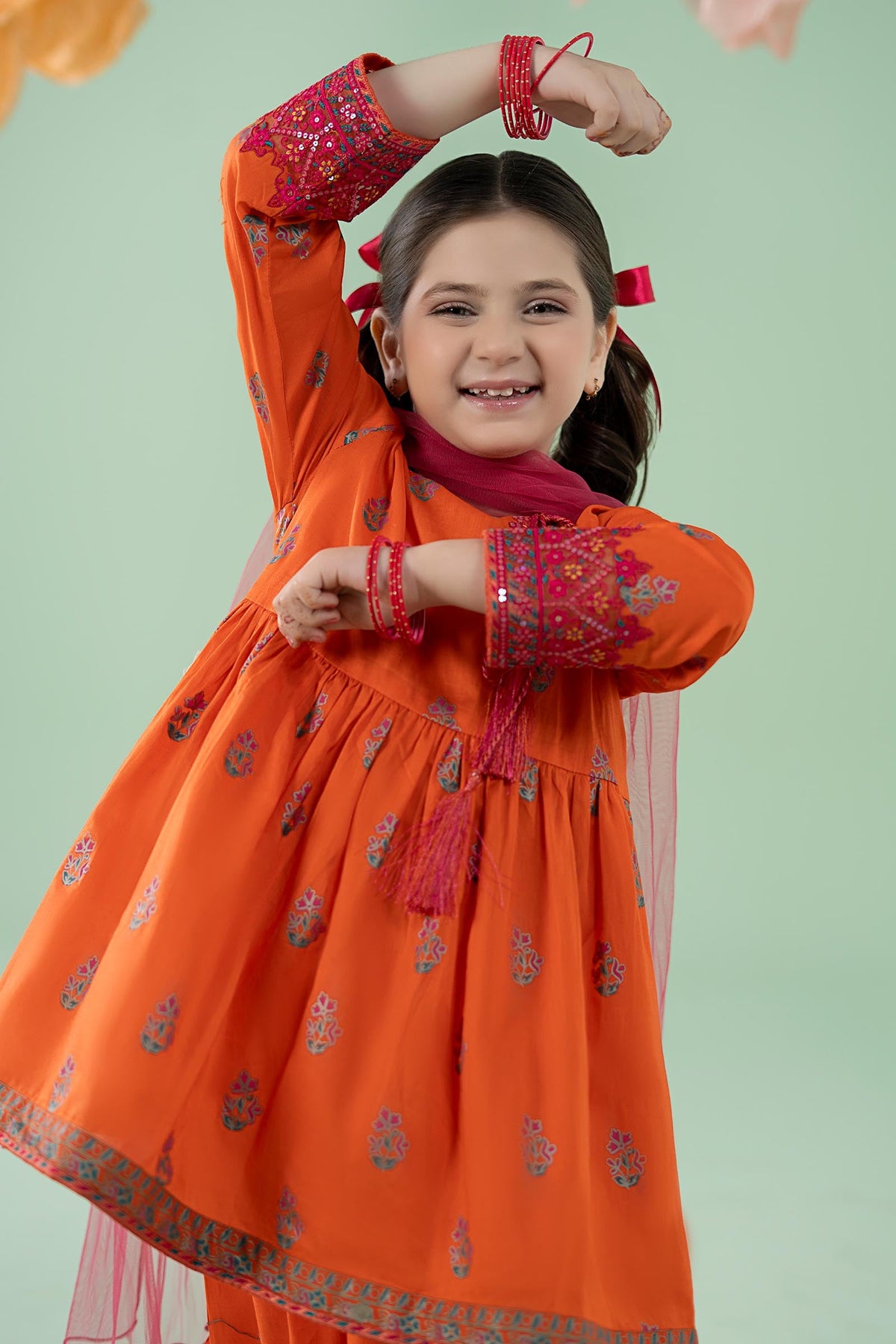 3 Piece Printed Lawn Suit - Kids Clothes - available at Maria Faisal in UK and USA